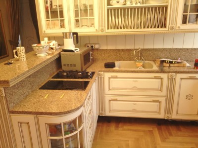 Столешница для кухни с фартуком и барная стойка - Аглокварцит 9120 TERRA PETROSA(2439) - декабрь 2012