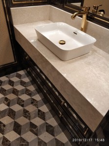 Столешница для ванной из мрамора - Мрамор BOTTICINO FIORITO(3435) - январь 2020